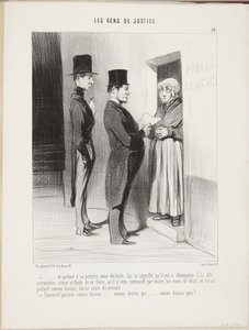 ...e falando com a sua porteira assim declarada... de Honoré Daumier
