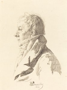 Retrato de um homem de Honore Jean Dubois Duperray