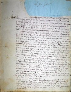 Primeira página do manuscrito de 
