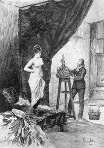 Ilustração de Georges Cain (1856-1919) para Cousin Bette, romance de Honore de Balzac (1799-1850) da colecção multi-volumes intitulada Human Comedy, publicada em 1900, Paris de Honore de Balzac