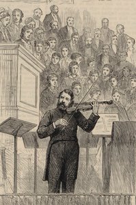 Retrato do violinista e compositor Joseph Joachim 1831-1907, 1877. de Horace Harral