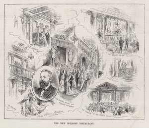 O Restaurante New Holborn (gravura) de Horace Morehen