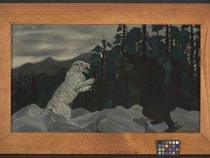 O Tigre Azul (óleo sobre tecido)
