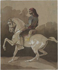 Árabe a cavalo, 1800. de Emile Jean Horace Vernet