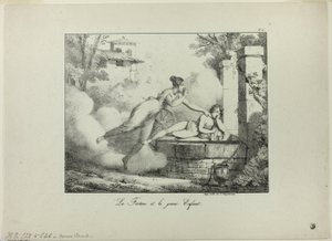 Fortuna e a criança pequena de Emile Jean Horace Vernet