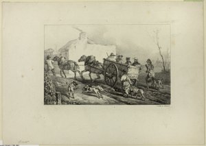 Caçadoras de Emile Jean Horace Vernet
