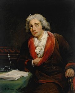 Retrato do poeta André Chénier 1762-1794, 1825. de Emile Jean Horace Vernet