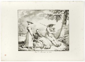 Cena de Auvergne em 1845 de Emile Jean Horace Vernet