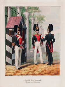 Regimento de salva-vidas Semenovsky, primeiro trimestre do século XIX. de Emile Jean Horace Vernet