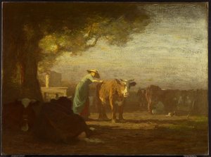 O Milkyard, c.1908 de Horatio Walker