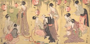 Uma paródia de Yuranosuke no Pleasure Quarters, ca. 1797. de Hosoda Eishi