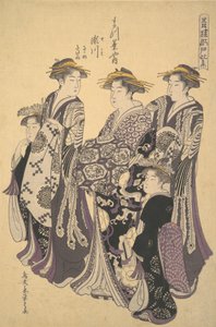 O Oiran Segawa de Matsubaya a Casa de Pine, ca. 1788. de Hosoda Eishi
