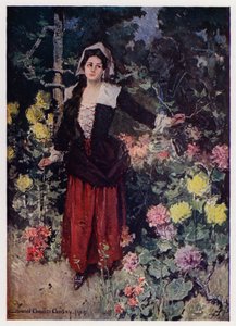 Ilustração para Evangelina, A Tale of Arcadie, de Henry Wadsworth Longfellow (cor litho)