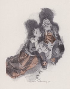Ilustração para Evangelina, A Tale of Arcadie, de Henry Wadsworth Longfellow (litho)