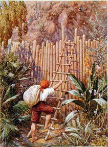 Crusoé e sua Fortaleza, ilustração para 