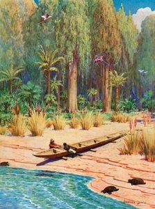 Ilustração para Robinson Crusoe de Howard Davie