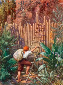 Ilustração para Robinson Crusoe de Howard Davie