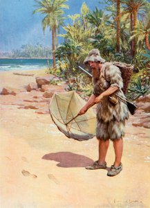 Ilustração para Robinson Crusoe de Howard Davie