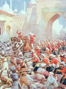 Sir Henry Havelock (1795-1857) no Alívio de Lucknow de Howard Davie