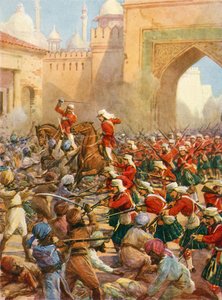 Sir Henry Havelock no Relevo de Lucknow (cor litho) de Howard Davie