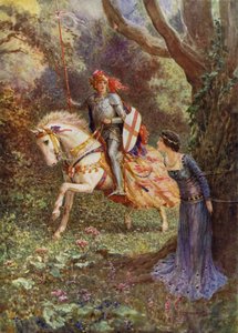 São Jorge viu uma senhora de incomparável beleza (lito colorido) de Howard Davie
