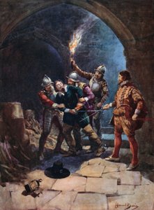 A prisão de Guy Fawkes (lito colorido)