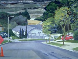 Olhando para baixo minha rua, 2000 (acrílico sobre tela)