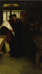 Gutenberg na imprensa, 1902. de Howard Pyle