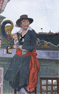 Kidd no convés da Galé Aventura, de Howard Pyles Livro dos Piratas publicado por Harper & Bros, 1921 de Howard Pyle
