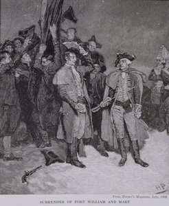 Rendição de Fort William e Mary, da Harper&39;s Magazine, 1886 de Howard Pyle