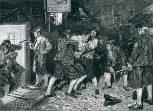 The Press Gang, em Nova York, da Harper&39;s Magazine, 1882 de Howard Pyle