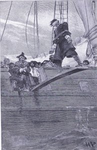 Andando a prancha, de Howard Pyles Livro de piratas publicado pela Harper & Bros, 1921 de Howard Pyle