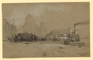 Desenho, No Mississipi em St. Louis, 1887 de Howard Russell Butler