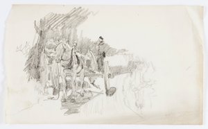 Sem título (Carroça puxada por cavalos) de Howard Russell Butler
