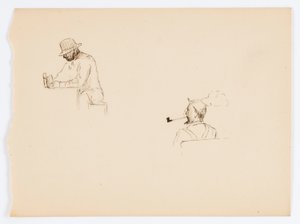 Sem título (Dois desenhos de homens) de Howard Russell Butler