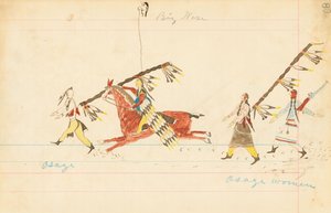 Osage, Big Nose, Osage Women, 1874-75 (papel de caneta, tinta e papel higiênico)