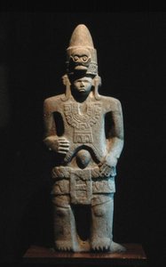 Estátua, período pós clássico (900-1521) (pedra) de Huaxtec Huaxtec
