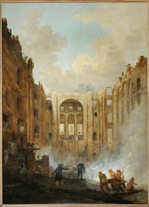 O incêndio no Palais Royal em ...