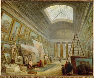 Uma galeria museológica de arte romana - Uma galeria museológica de arte romana ... de Hubert (circle of) Robert