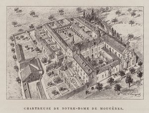 Chartreuse de Notre-Dame de Mougeres (gravura) de Hubert Clerget