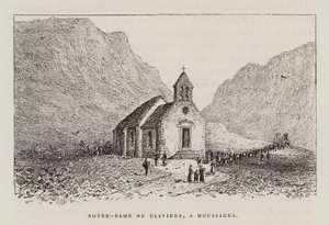 Notre-Dame de Claviers, A Moussages (gravura) de Hubert Clerget