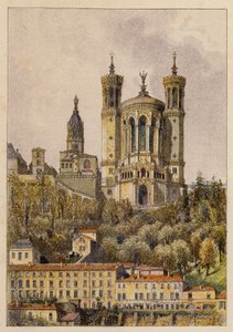 Notre-Dame de Fourvieres, A Lyon (litografia a cores)