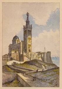 Notre-Dame de La Garde, Marselha (litografia a cores)