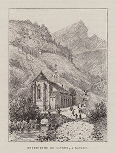 Notre-Dame de Livron, A Caylus (gravura) de Hubert Clerget