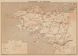 Pelerinages de Bretagne (litografia a cores) de Hubert Clerget