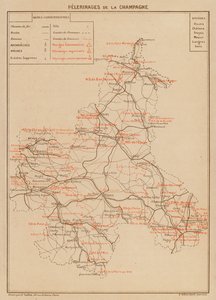 Pelerinages de La Champagne (litografia a cores) de Hubert Clerget