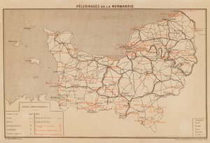 Pelerinages de La Normandie (litografia a cores) de Hubert Clerget