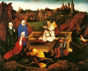 As Três Marias no Sepulcro, c. 1440 de Hubert Eyck