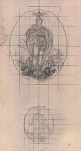 Design para uma Medalha: Figura da Virgem de Hubert Francois Gravelot
