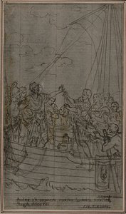 Estudo para "La Pharsale" de Lucain, Canto IX de Hubert Francois Gravelot